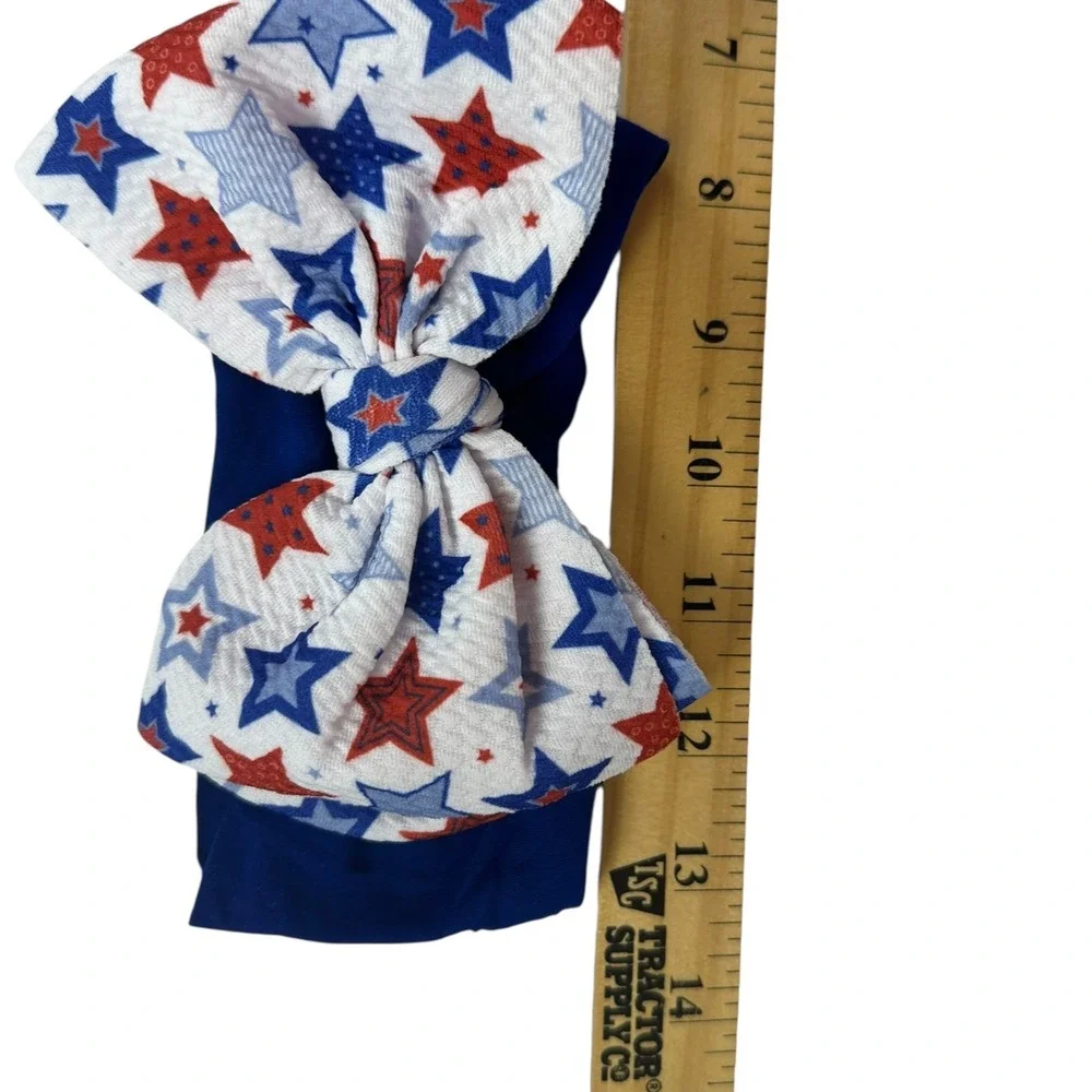 Patriotic Hair Bows Baby Headband 4th of July Stars Stripes Red‎ White Blue